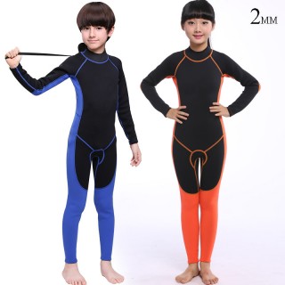 Custom Logo Back Zip Surfing Wetsuit 2mm Kids Neoprene Wetsuit Children One Piece Diving Surfing Wet Suit
