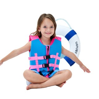 Children Floating Vest Suit Neoprene Waterproof Kids with Front Zip Swimming Life Jacket Customized Custom Size BWG-122508 50N