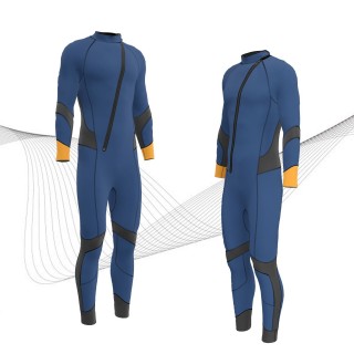 Chest zipper one-piece custom small MOQ stretch 2/3/4/5mm warm neoprene long John scuba diving surfing wetsuit manufacturer