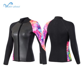 Customized Men's And Women's Front Zip Wetsuits Surfing Neoprene Aerobic Surfing Wetsuit Jacket Diving Surfing Wetsuit Top