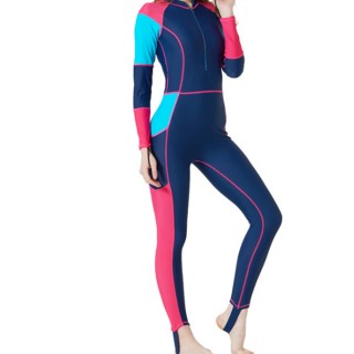 Factory Manufacture Waterproof long sleeve lycra skin soft diving wetsuit diving polyester women plus size diving rashguard swimwear
