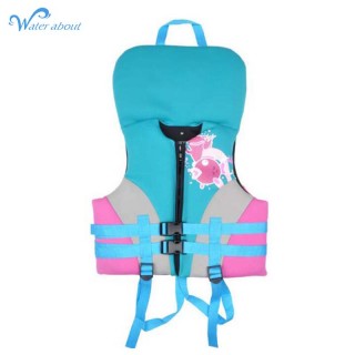 Bright color Blue pink low price life jackets Child Baby Float Suit Swim Safety Marine Vest Children Kid Neoprene Printing Life Vest Jacket Supplier