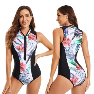Swimsuits Swimwear Long Sleeve Rash Guard Women's One Piece Adults Floral Size Sexy Swimwear Women Bikini High Cut Swimsuit Supplier