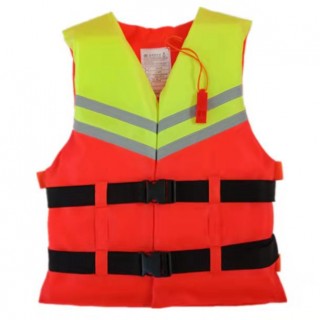 Professional Kayak Life Jacket with Whistle Belt Tighten Inflatable Vest for kayaking safely protect people from drowning