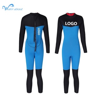 Custom Logo 3mm Neoprene Scuba Diving Suits Long Sleeve Back Zip freediving Female Wet Suits Printed Womens Wetsuits for Surfing