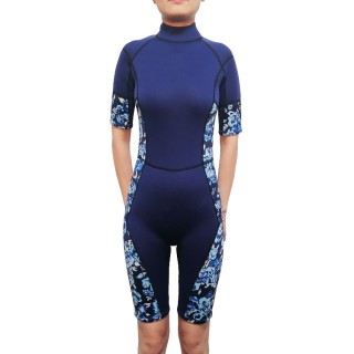 3mm Neoprene Women Short Sleeves Short Legs Shorty Diving Wet Suits Freediving Snorkeling Short Wetsuit for Women Supplier