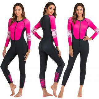 Sublimation Printed Bathing Suit Women Long Sleeves Stinger Suit Full Body One Piece Swimming Suit Swimwear Swimsuit Manufacturer